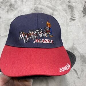 Alaska‎ Souvenir Hat Juneau Baseball Cap Dog Sled Helicopter Adjustable
